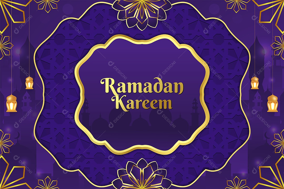 Background do Ramadã Ilustração Vetor EPS