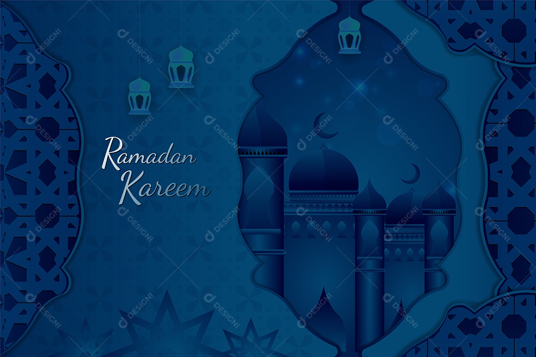 Background do Ramadã Ilustração Vetor EPS