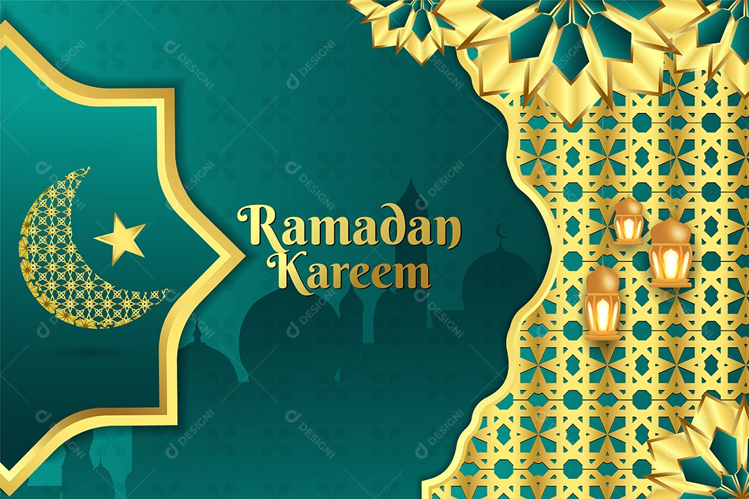 Background do Ramadã Ilustração Vetor EPS