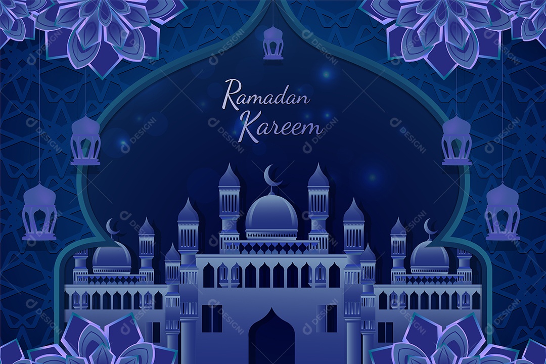 Background do Ramadã Ilustração Vetor EPS