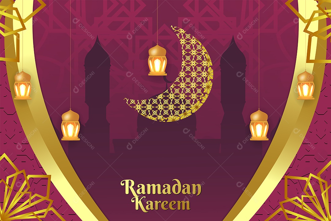 Background do Ramadã Ilustração Vetor EPS