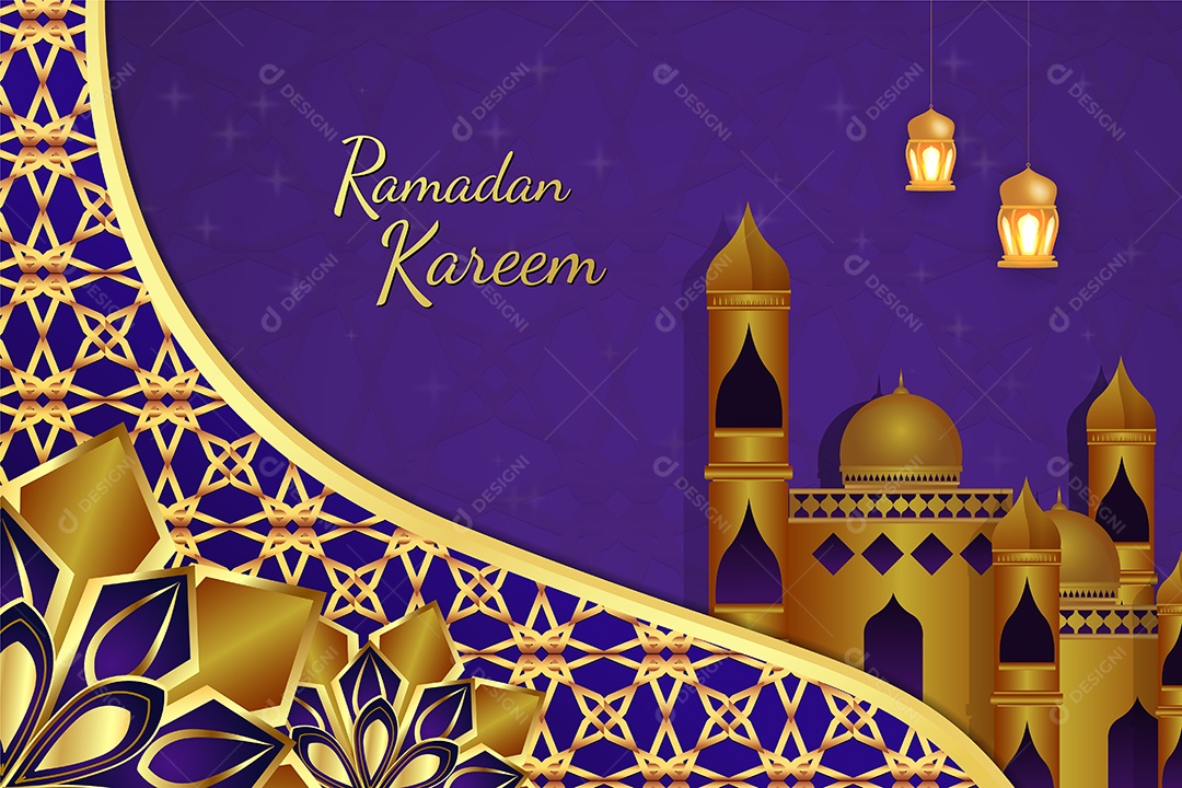 Background do Ramadã Ilustração Vetor EPS