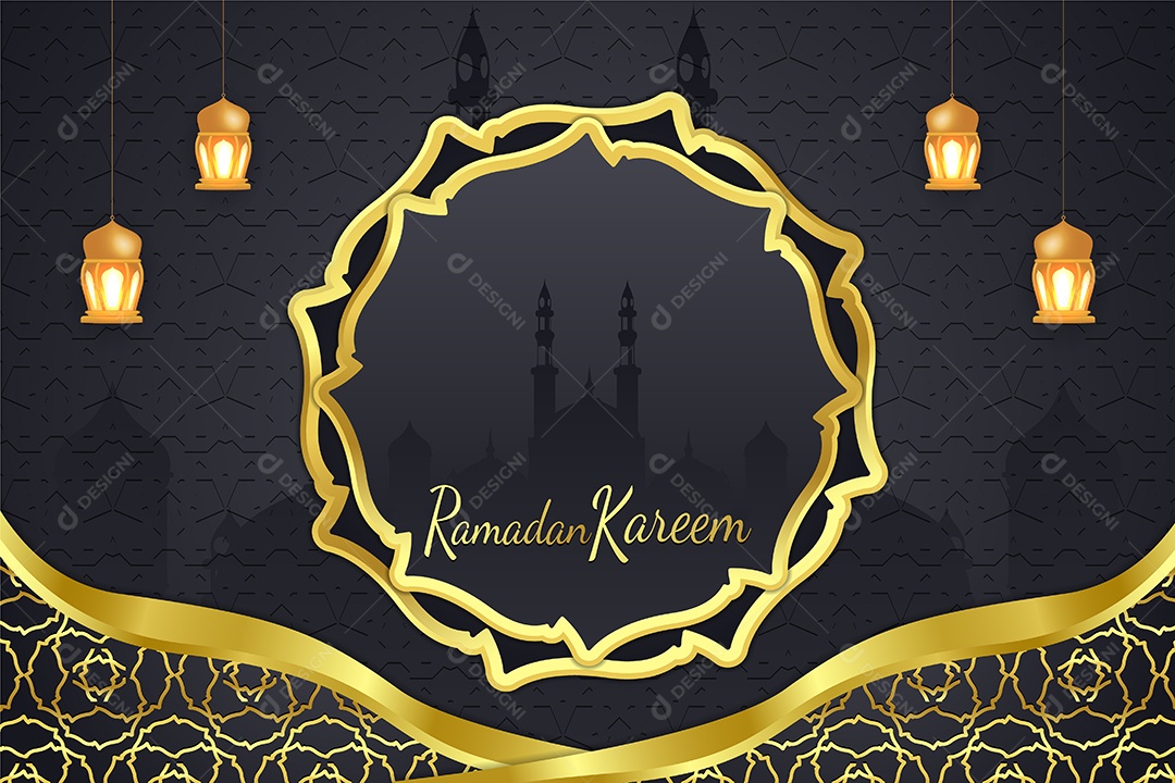 Background do Ramadã Ilustração Vetor EPS