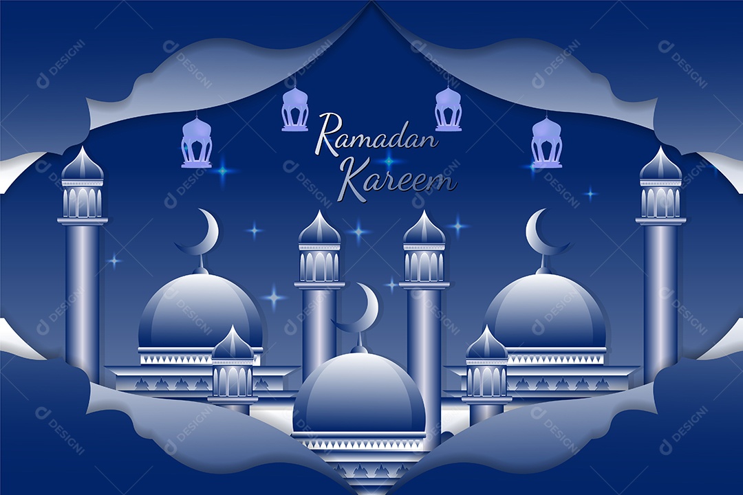Background do Ramadã Ilustração Vetor EPS