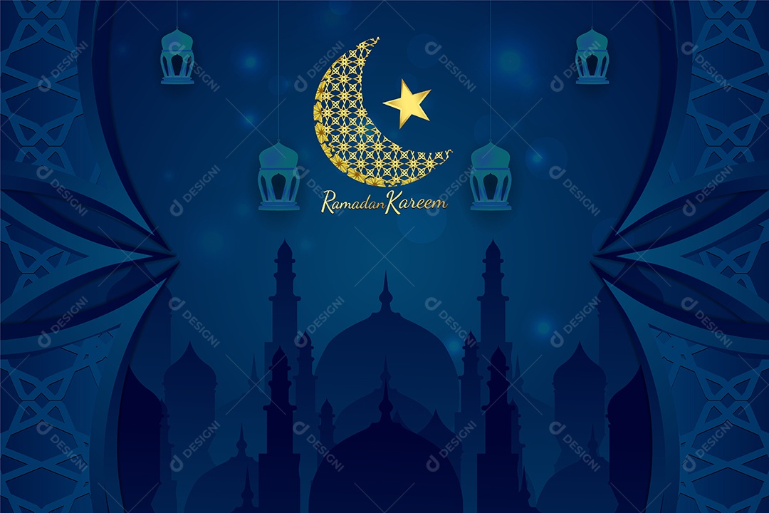 Background do Ramadã Ilustração Vetor EPS