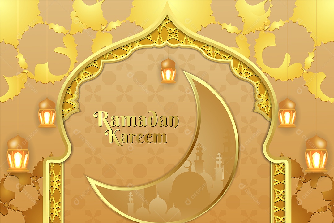 Background do Ramadã Ilustração Vetor EPS