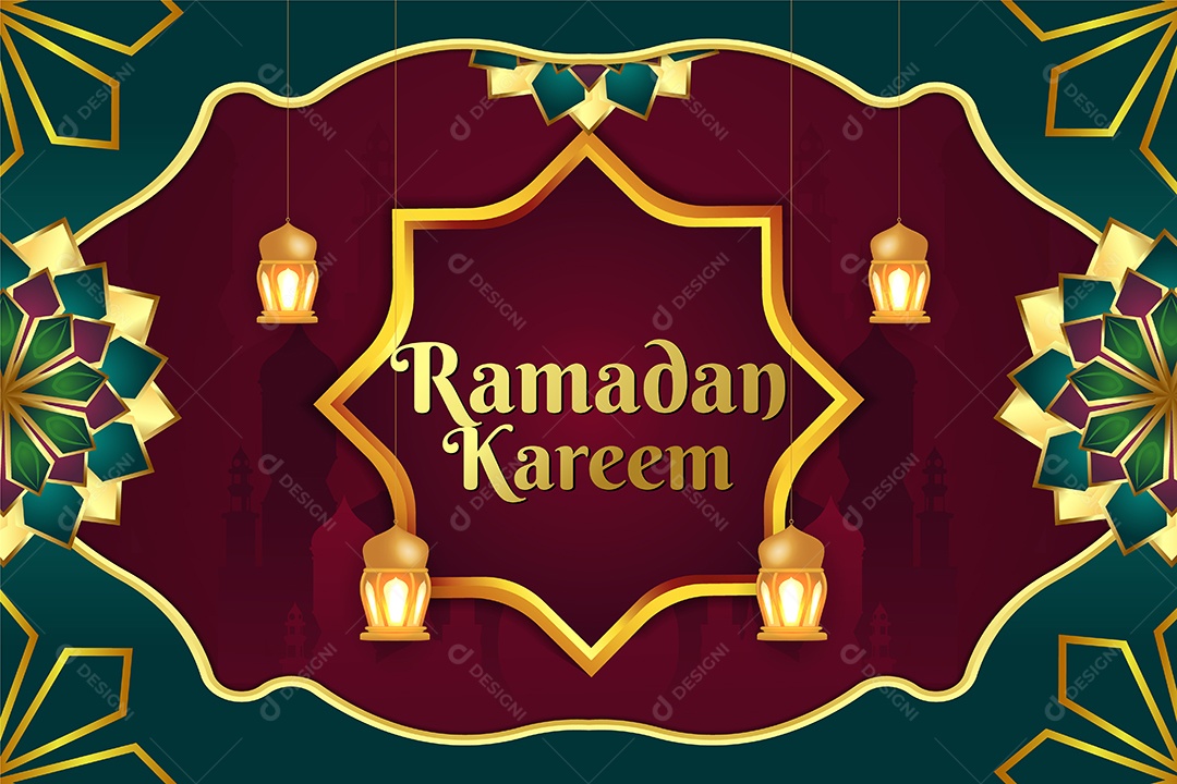 Background do Ramadã Ilustração Vetor EPS