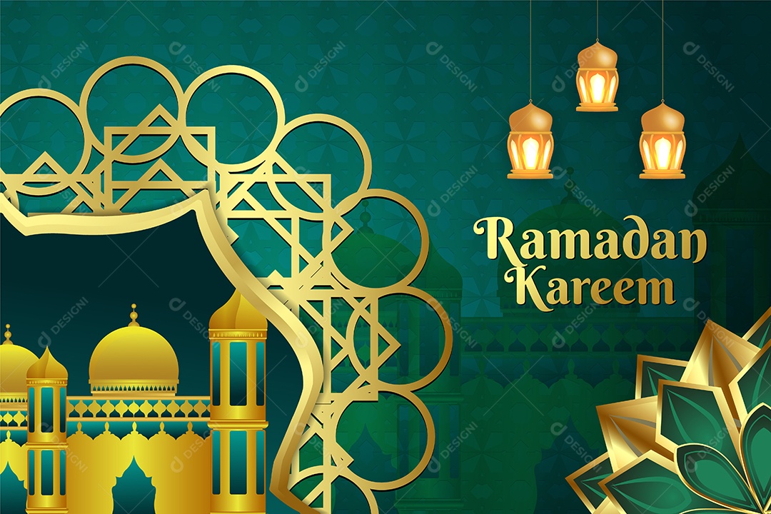 Background do Ramadã Ilustração Vetor EPS