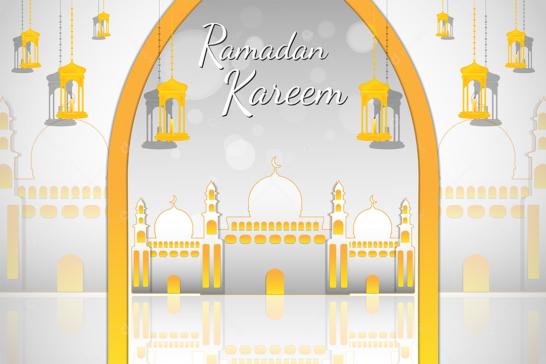 Background do Ramadã Ilustração Vetor EPS