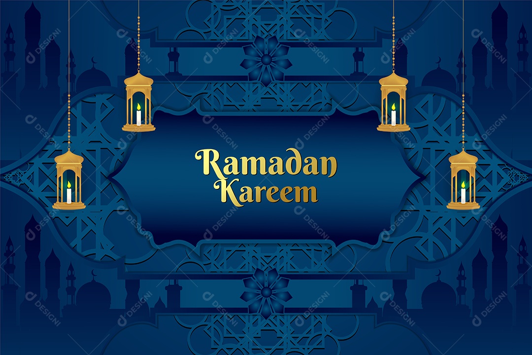 Background do Ramadã Ilustração Vetor EPS