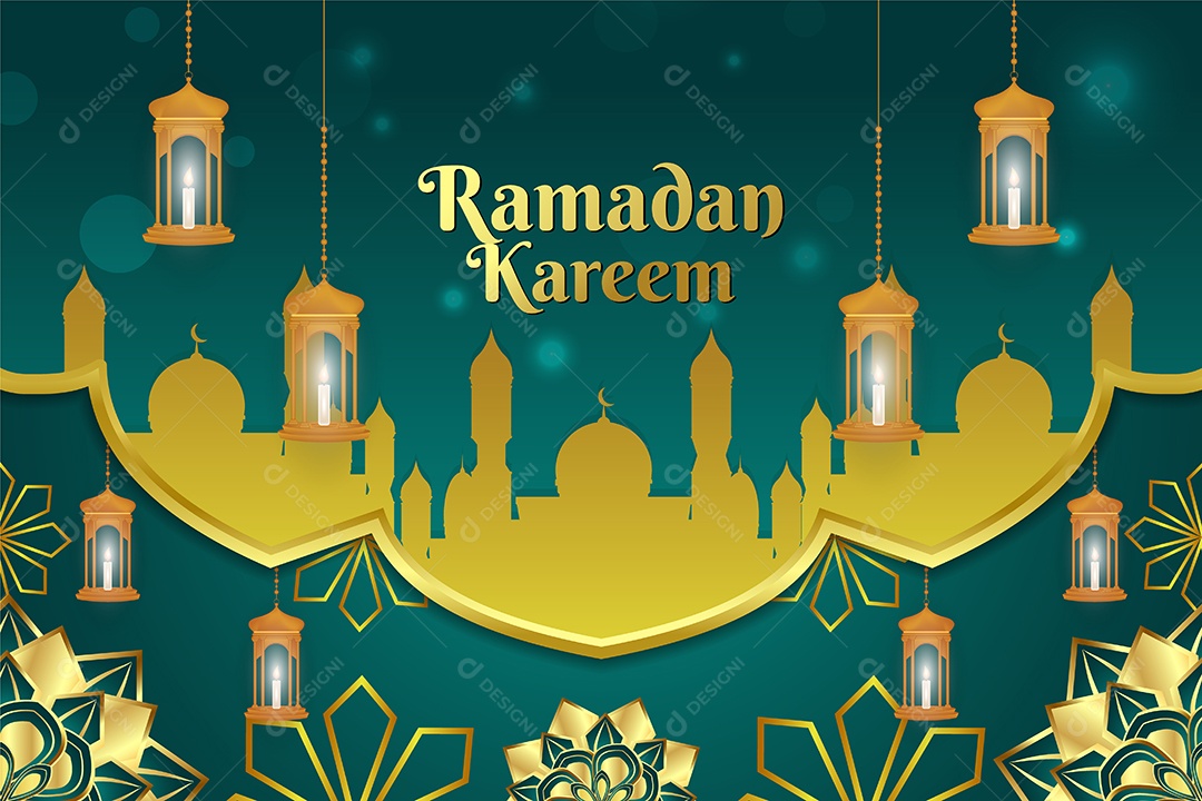 Background do Ramadã Ilustração Vetor EPS