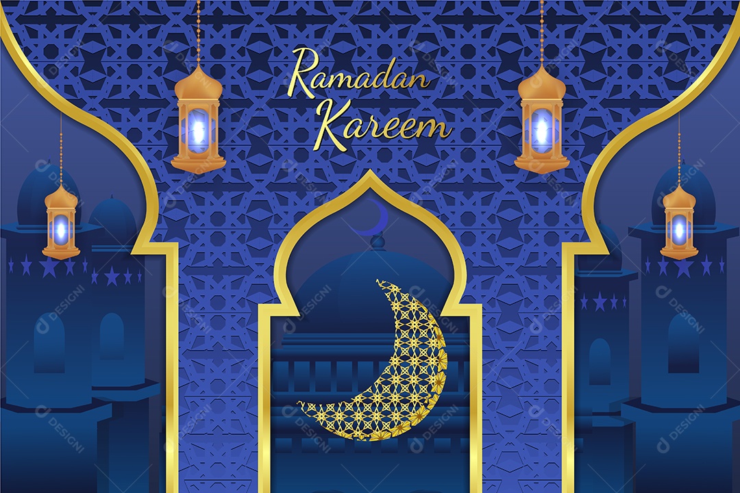 Background do Ramadã Ilustração Vetor EPS