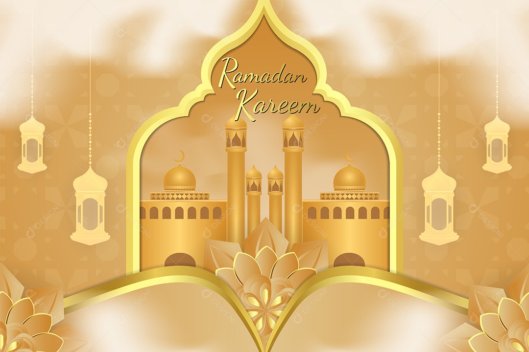 Background do Ramadã Ilustração Vetor EPS