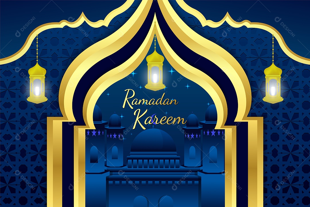 Background do Ramadã Ilustração Vetor EPS