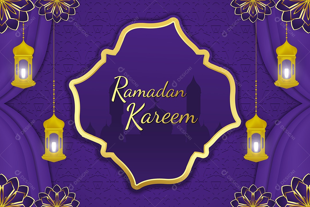 Background do Ramadã Ilustração Vetor EPS