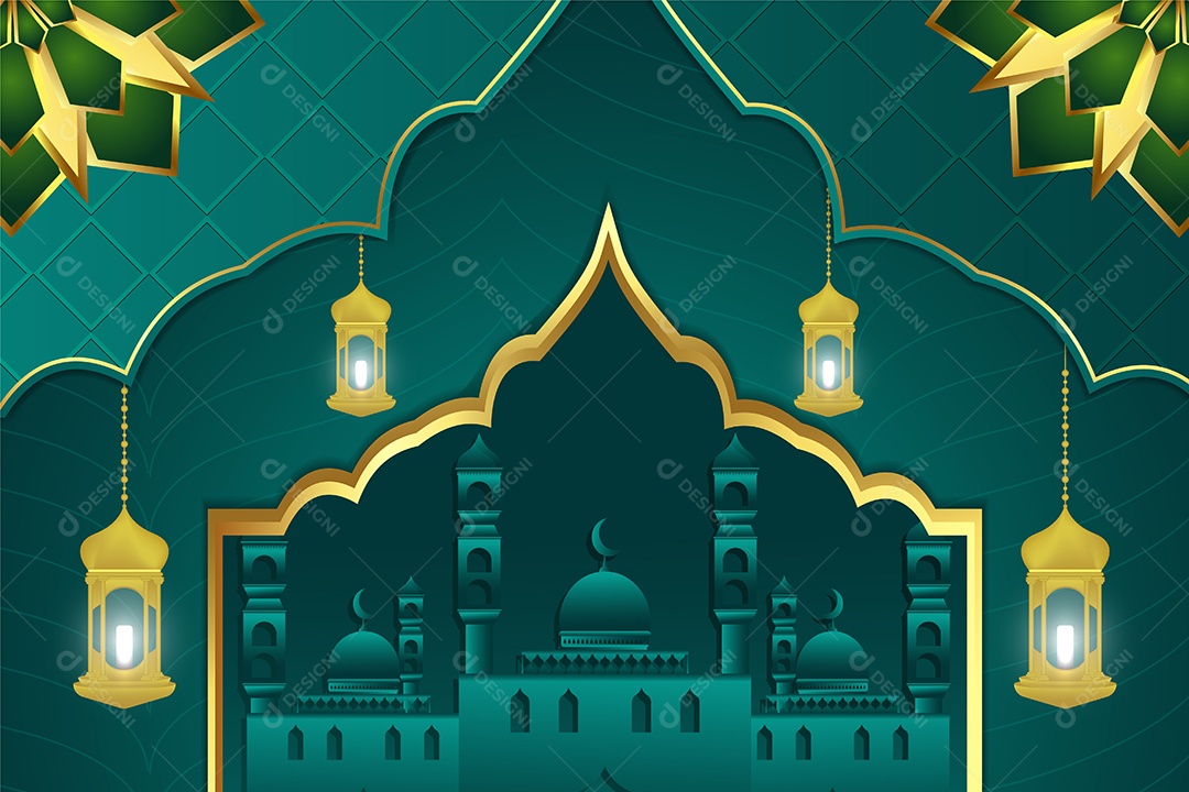 Background do Ramadã Ilustração Vetor EPS