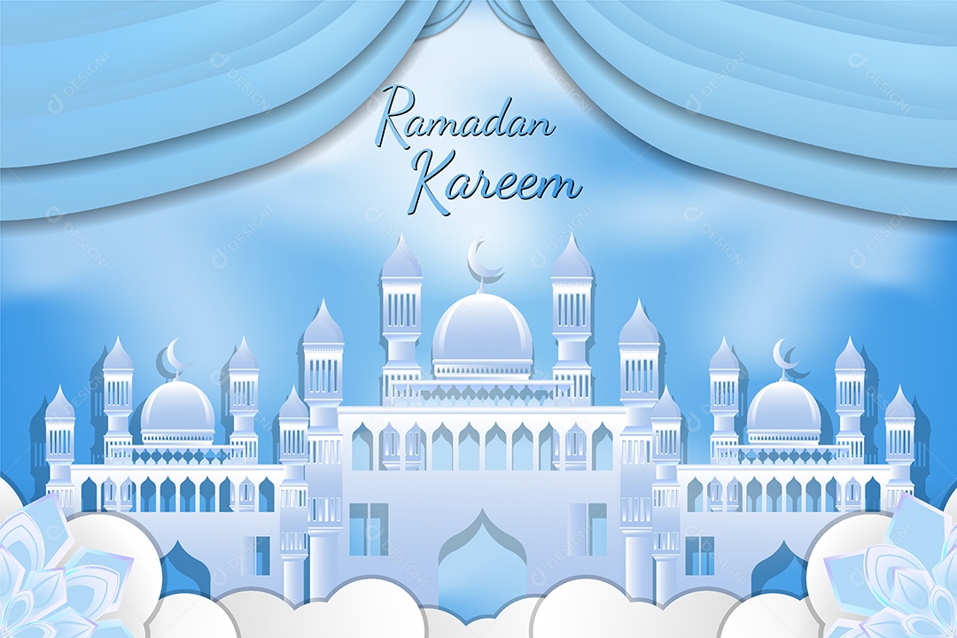 Background do Ramadã Ilustração Vetor EPS