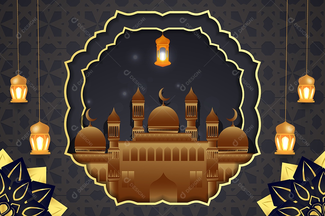 Background do Ramadã Ilustração Vetor EPS