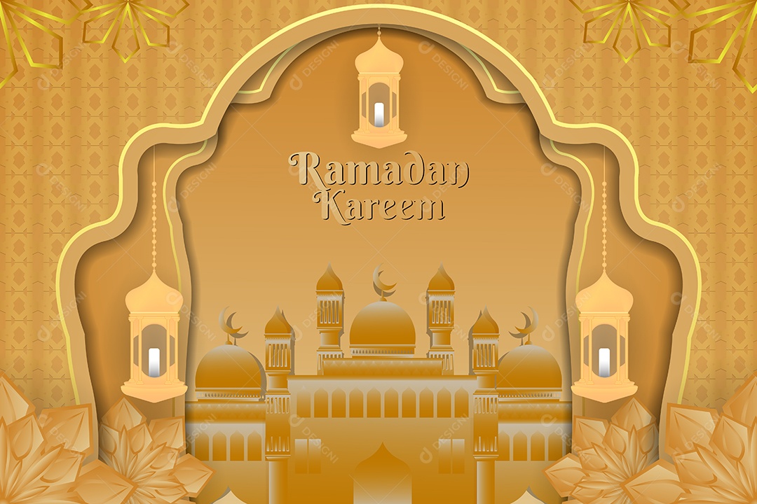 Background do Ramadã Ilustração Vetor EPS