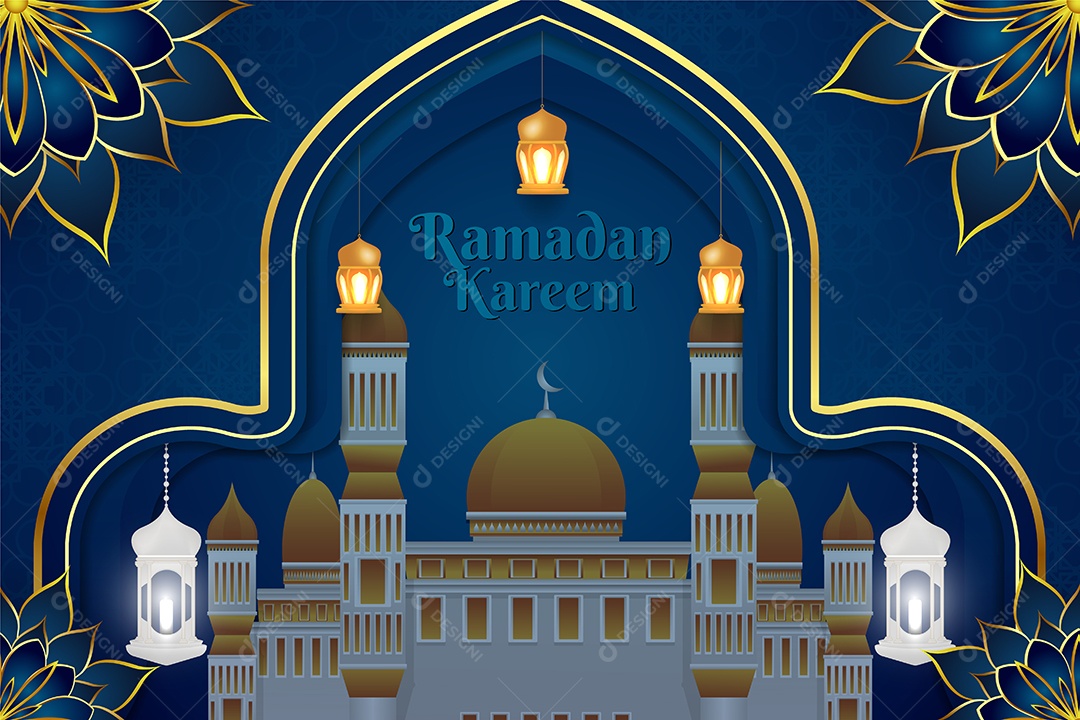Background do Ramadã Ilustração Vetor EPS