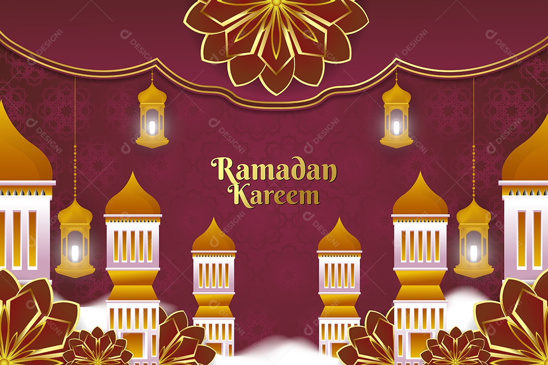 Background do Ramadã Ilustração Vetor EPS