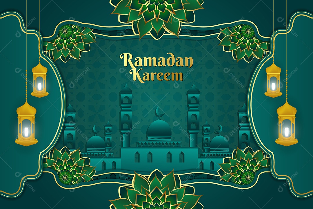 Background do Ramadã Ilustração Vetor EPS