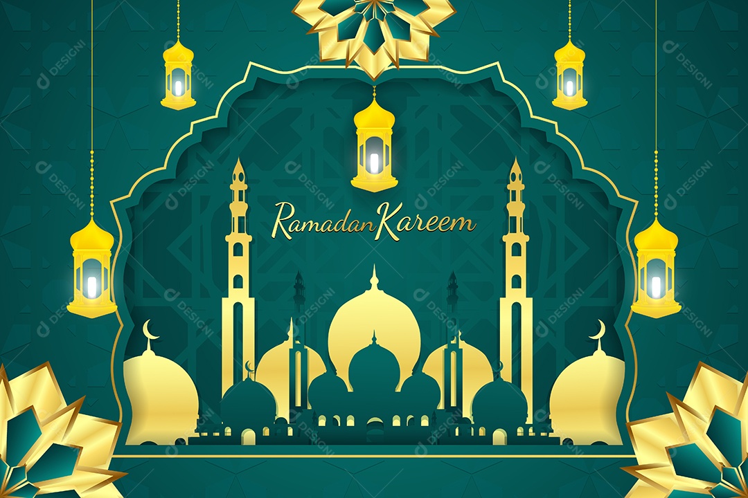Background do Ramadã Ilustração Vetor EPS