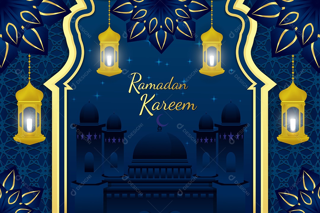 Background do Ramadã Ilustração Vetor EPS