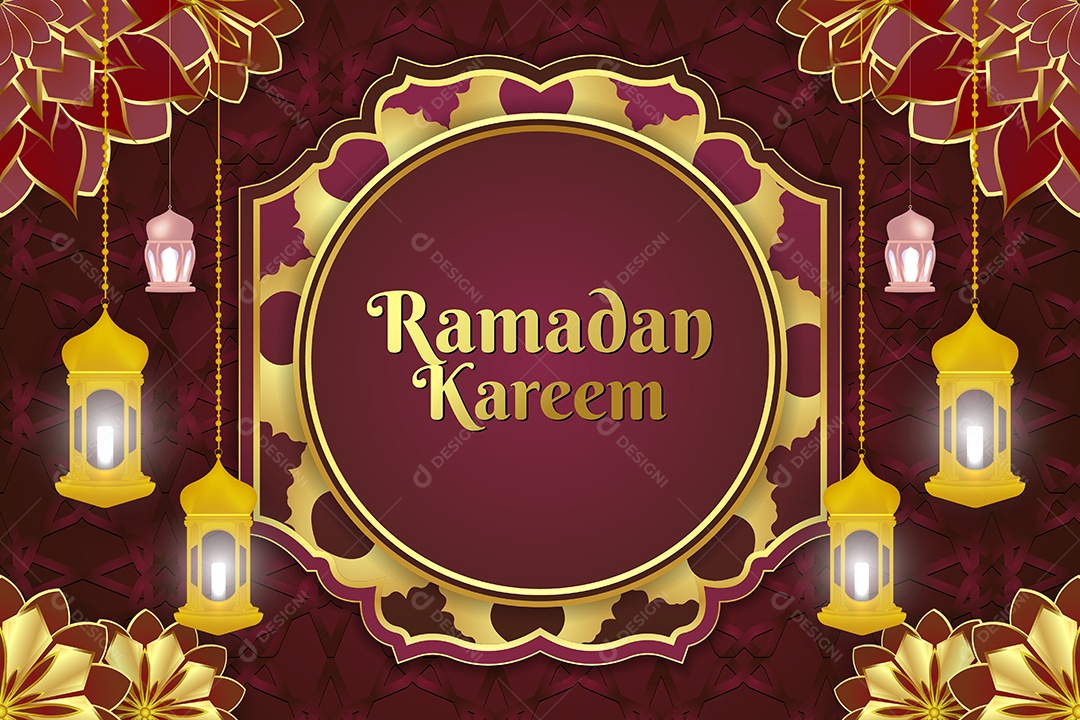 Background do Ramadã Ilustração Vetor EPS