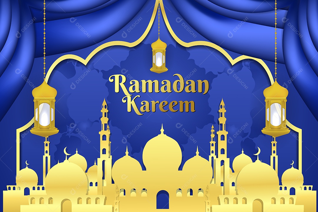 Background do Ramadã Ilustração Vetor EPS