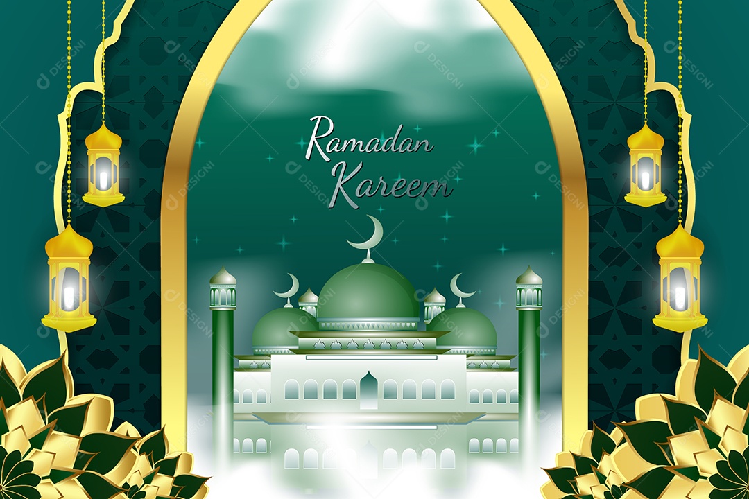 Background do Ramadã Ilustração Vetor EPS