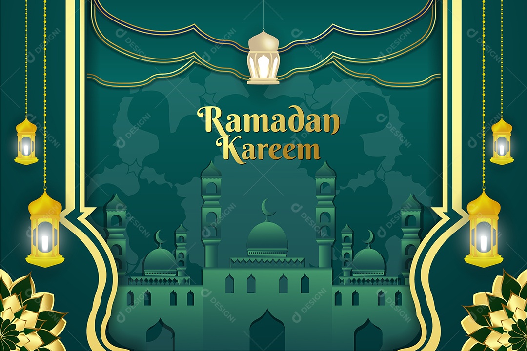 Background do Ramadã Ilustração Vetor EPS