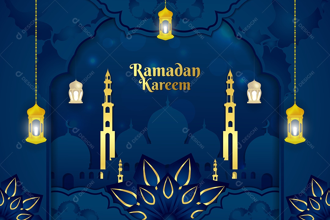 Background do Ramadã Ilustração Vetor EPS