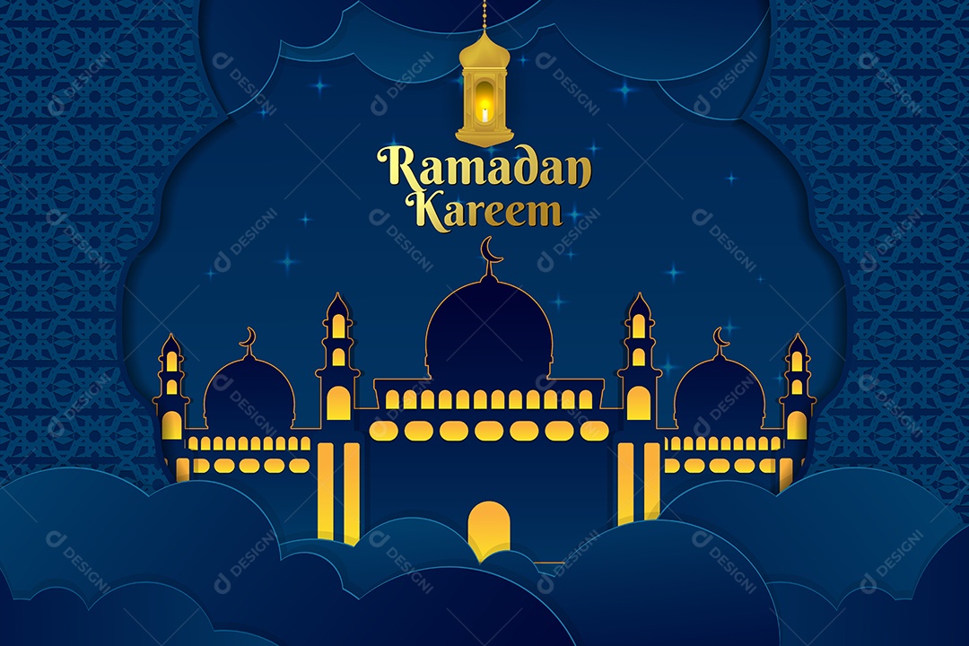 Background do Ramadã Ilustração Vetor EPS