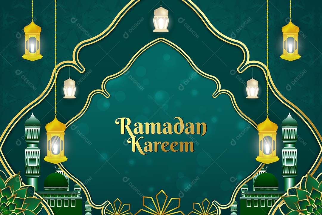 Background do Ramadã Ilustração Vetor EPS