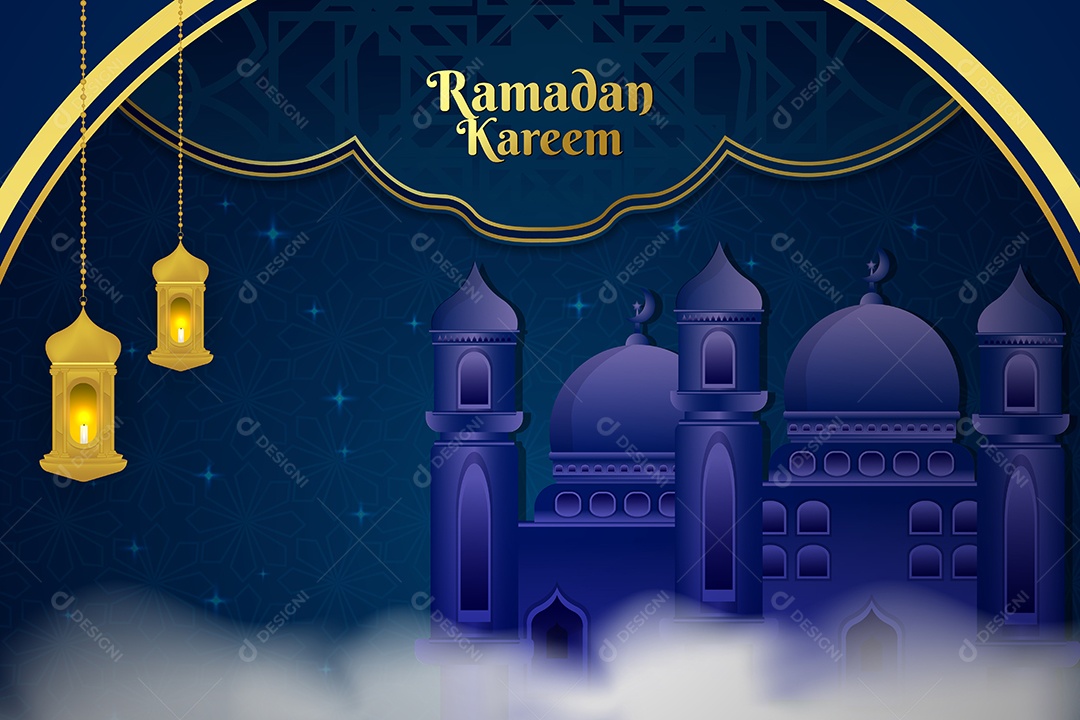 Background do Ramadã Ilustração Vetor EPS