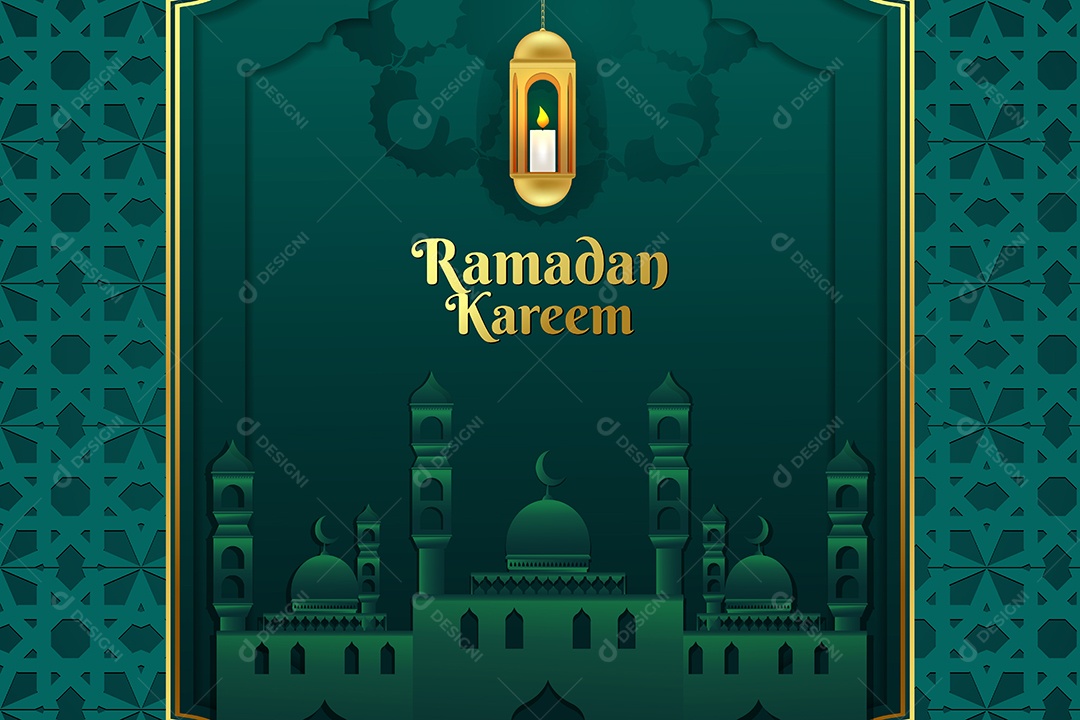 Background do Ramadã Ilustração Vetor EPS