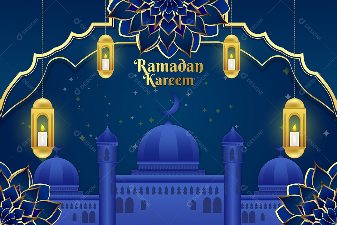 Background do Ramadã Ilustração Vetor EPS