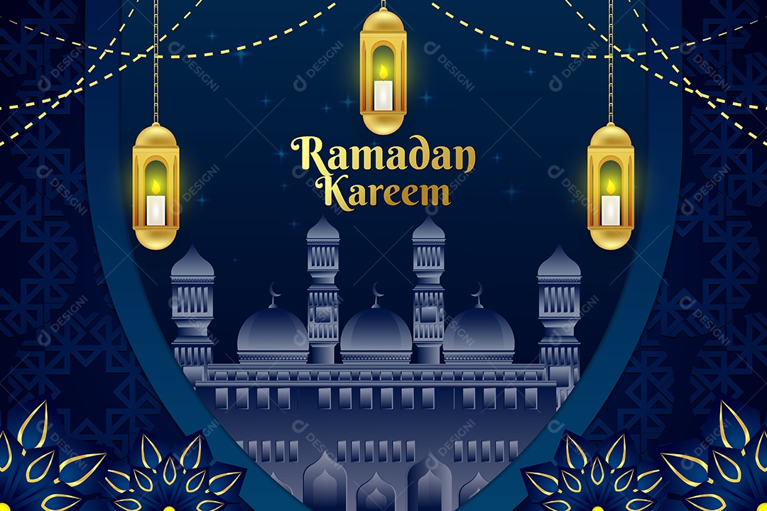 Background do Ramadã Ilustração Vetor EPS