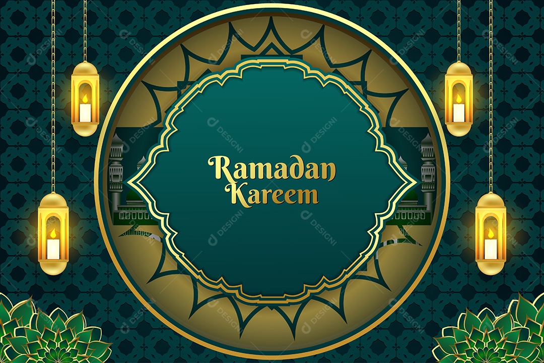 Background do Ramadã Ilustração Vetor EPS