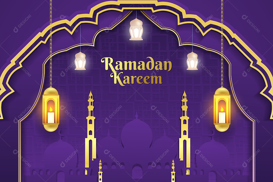 Background do Ramadã Ilustração Vetor EPS