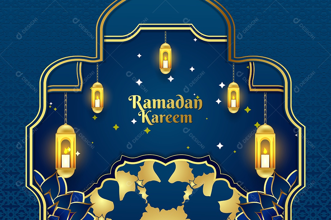 Background do Ramadã Ilustração Vetor EPS
