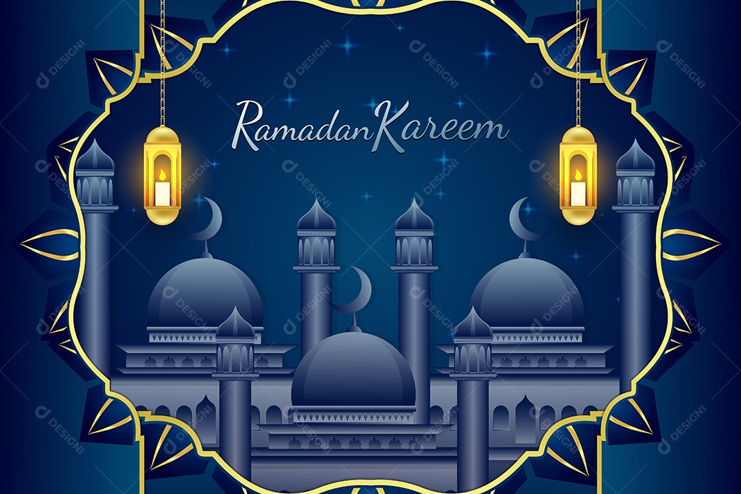 Background do Ramadã Ilustração Vetor EPS