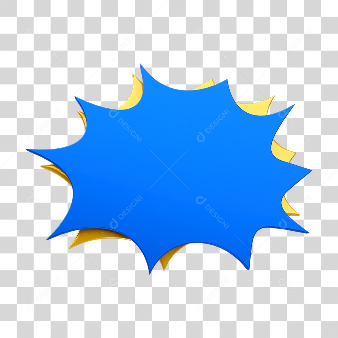 Elemento 3D Balão Mensagem Cores PNG Transparente