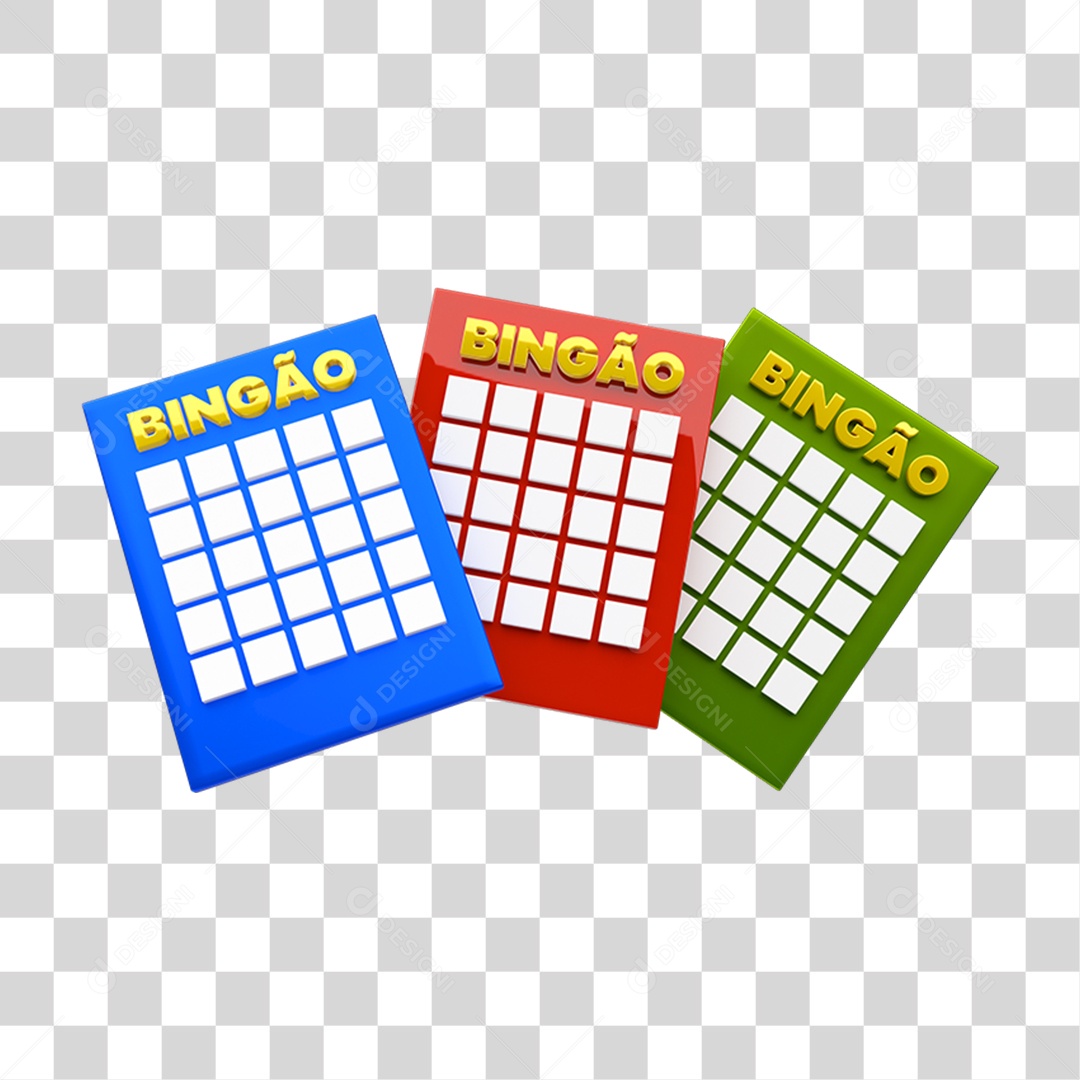 Cartela de Bingo PNG Transparente