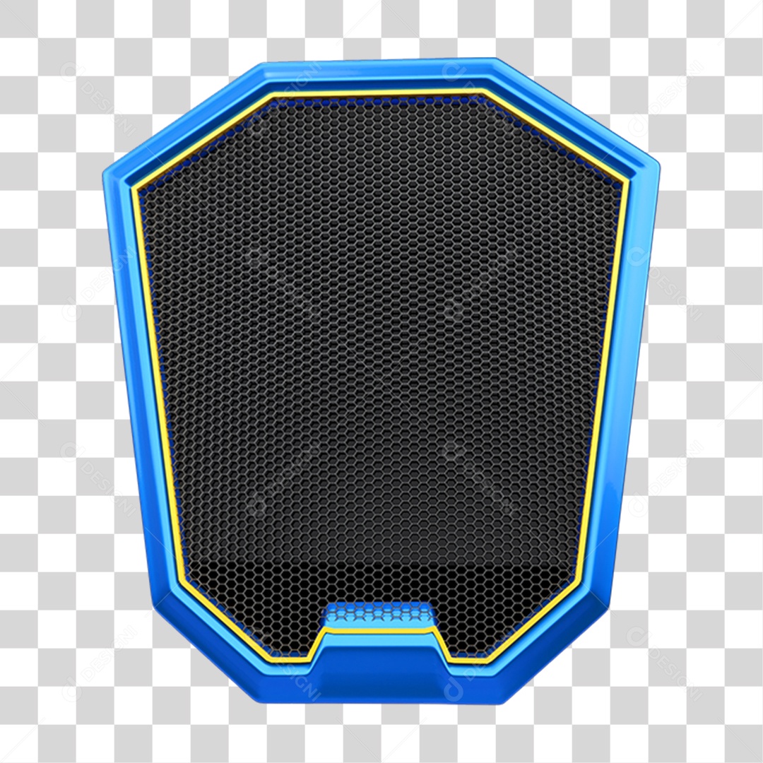 Elemento 3D Placa de Metal PNG Transparente