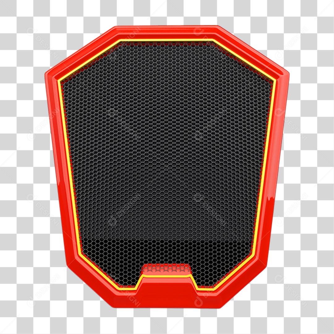 Elemento 3D Placa de Metal PNG Transparente