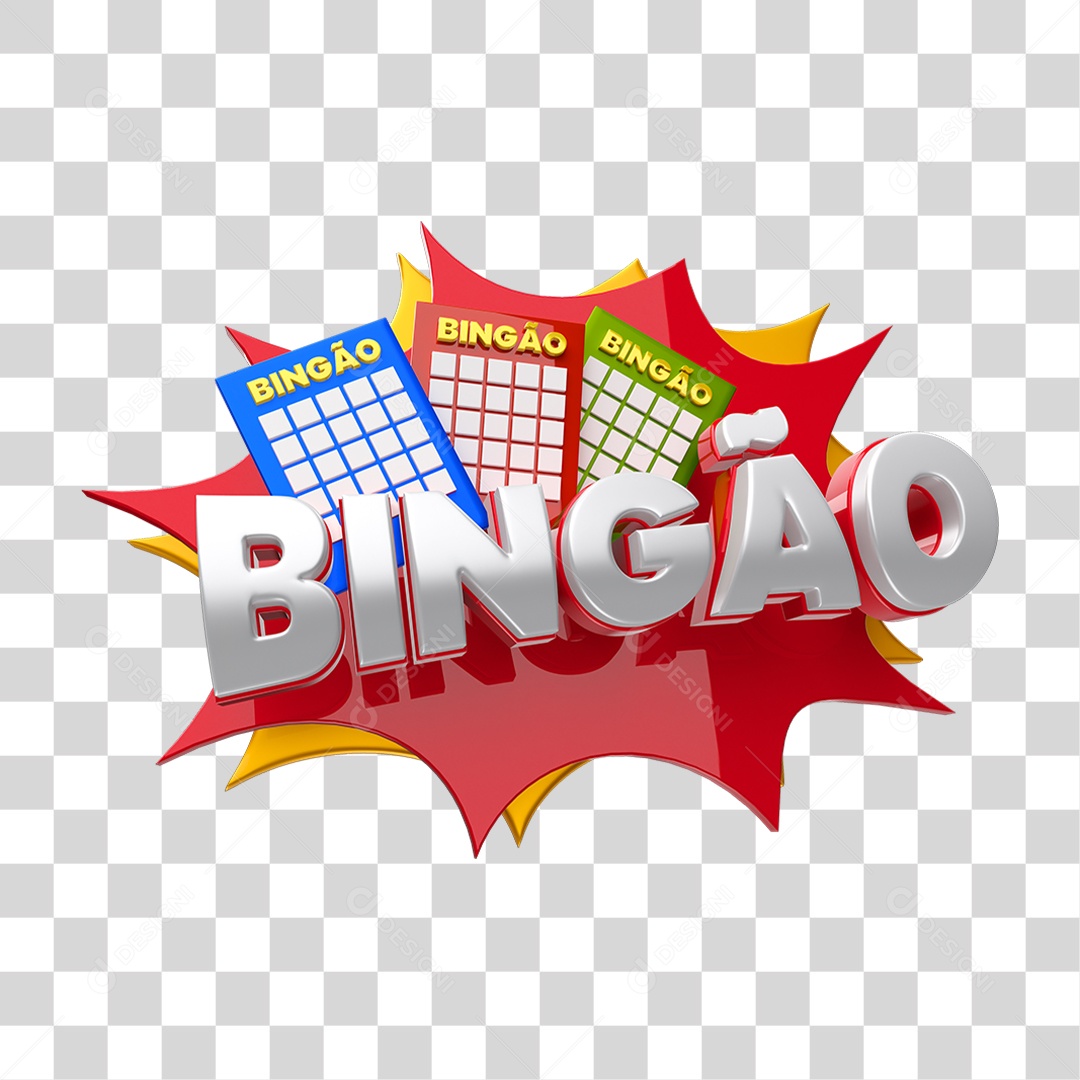 Selo 3D Bingão PNG Transparente