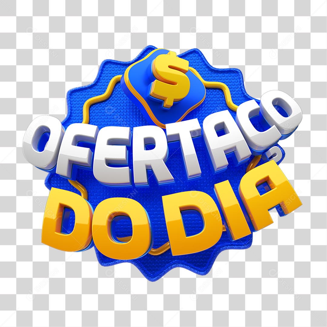 Selo 3D Ofertaço do Dia PNG Transparente