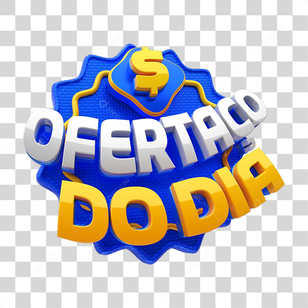 Selo 3D Ofertaço do Dia PNG Transparente
